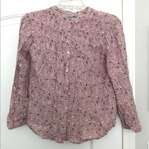 Zara kids dusty rose pink blouse buttons Sz 13/14